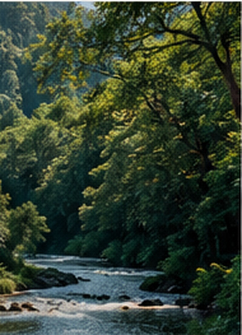 Floresta e curso d'água